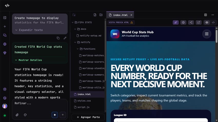 Preview and code editor interface image