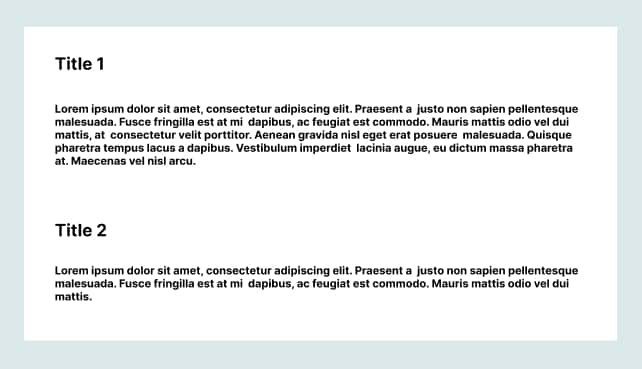 CSS titles and paragraphs